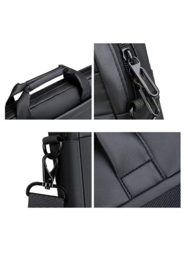 15.6-inch laptop bag, lightweight computer bag, business travel bag, water-resistant shoulder bag, messenger bag for men and women for work and office - Image 4